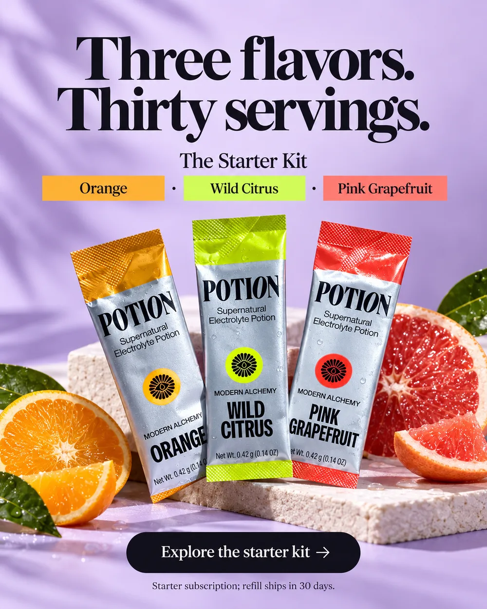 Concept static ad for Potion