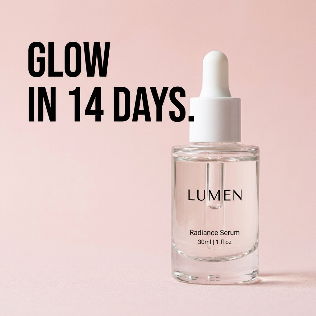 Concept static ad for a skincare brand